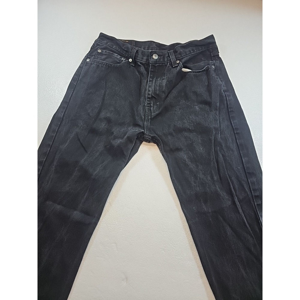 Levis 505 Jeans Mens 34X36(33x34) Black Relaxed Fit Mid Rise Dark Wash Denim